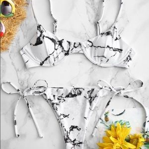 NWT White Marble Bikini
